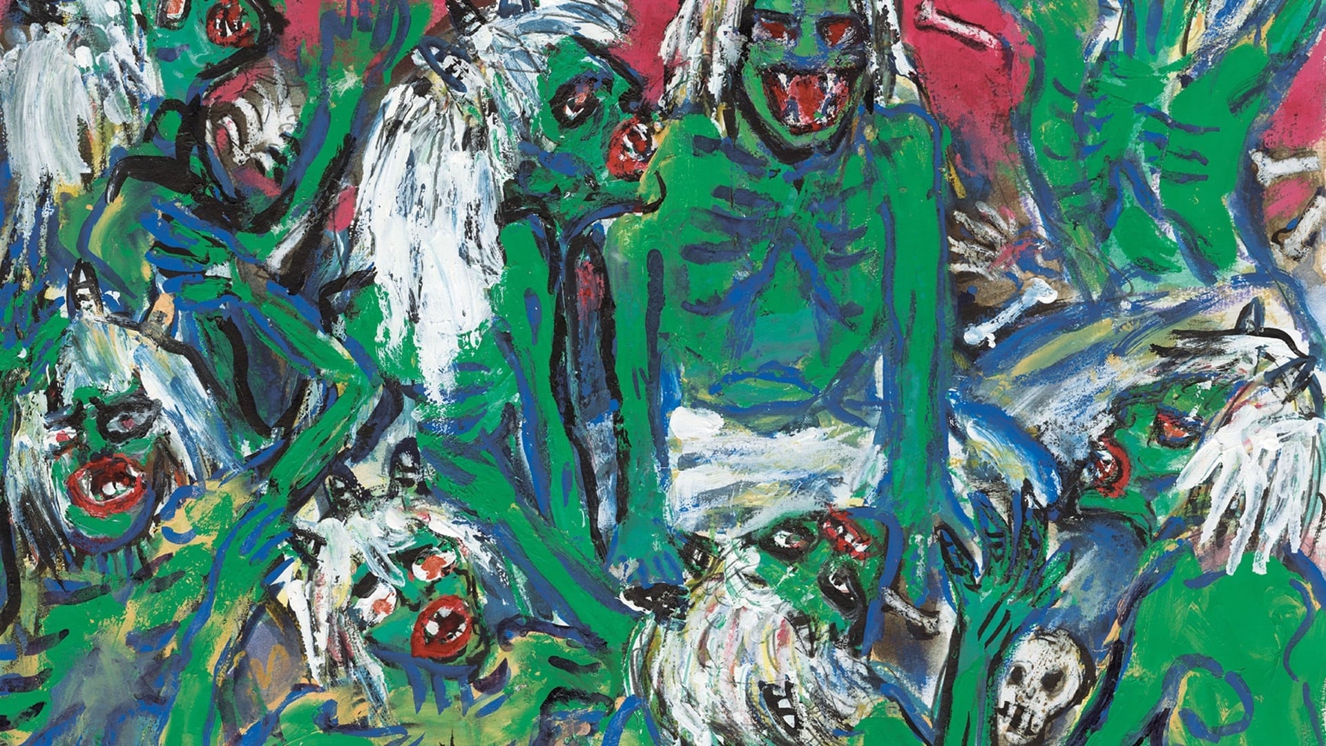 Peinture de démons verts, illustration réalisée par Akira Kurosawa