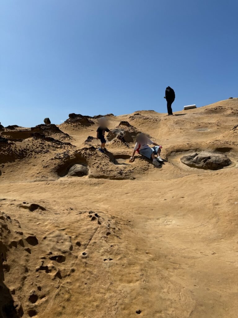 Les rochers sculptés par la mer au géoparc de Yehliu, Taïwan